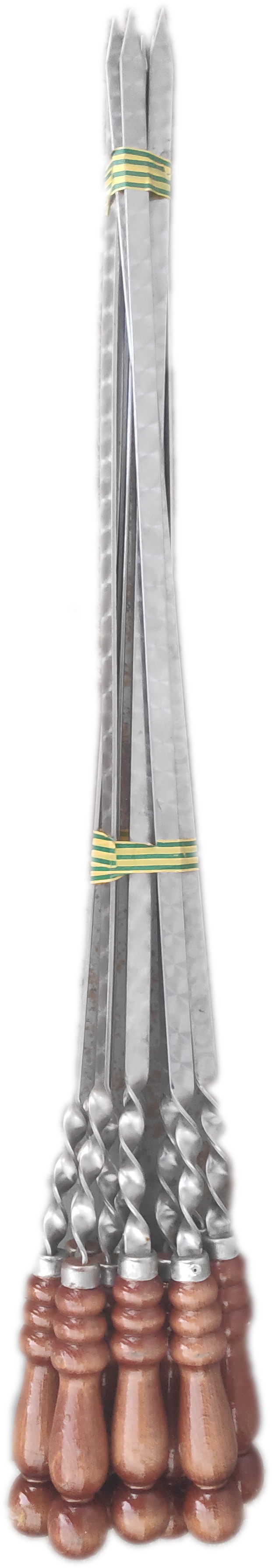 Шампур нержавейка с деревянной ручкой 45 см. (10)