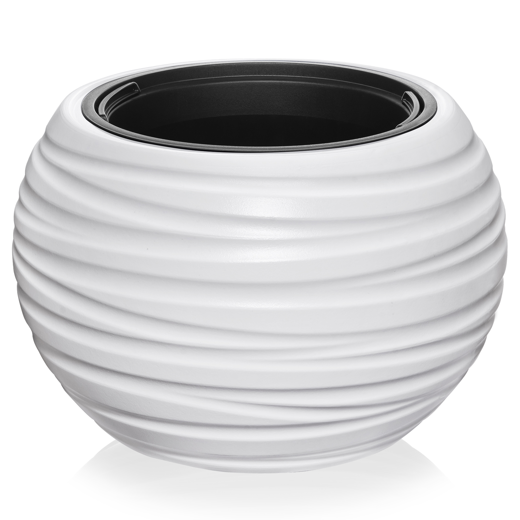Кашпо LUNA D395 мм. 6л/26л БЕЛЫЙ (Эльф)(4)