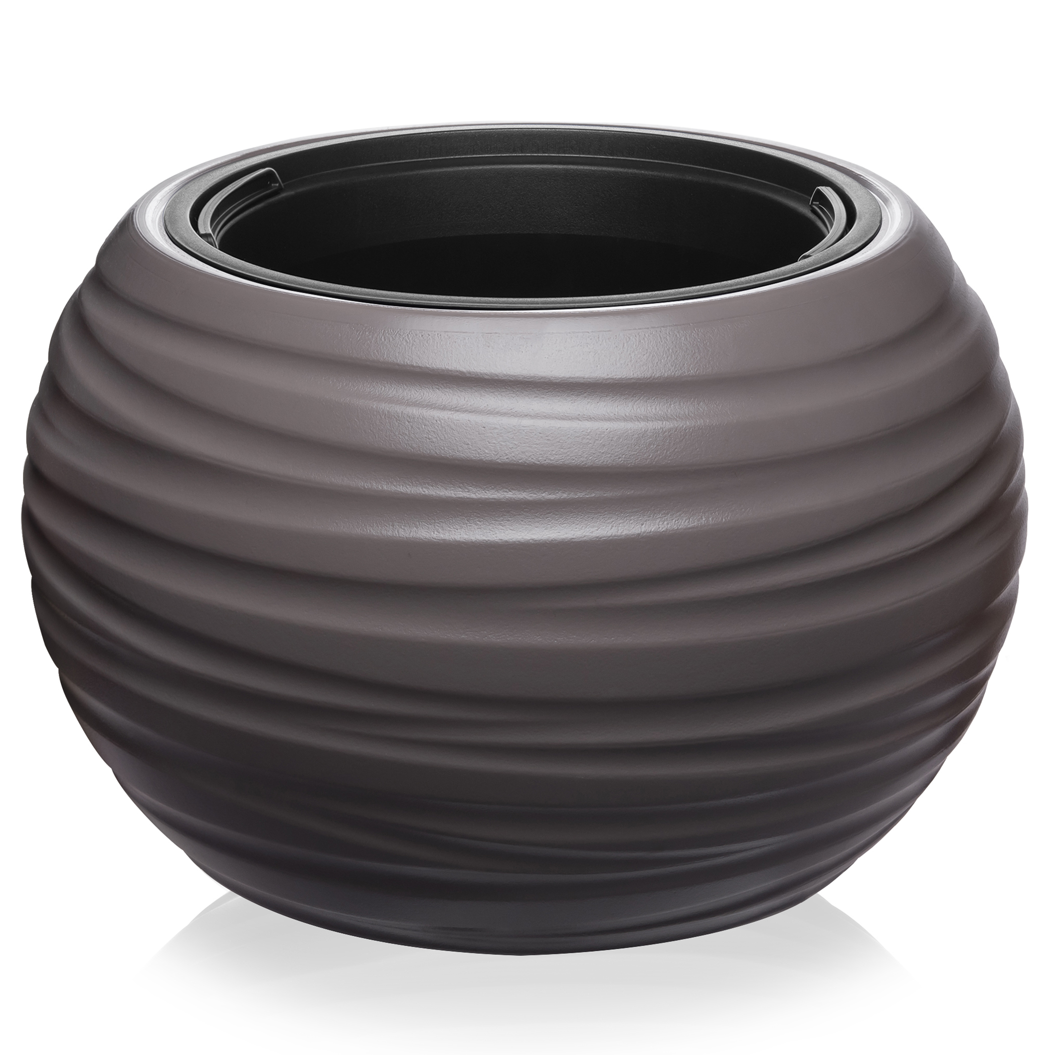 Кашпо LUNA D435 мм. 9л/36л ГРАФИТОВЫЙ (Эльф)(4)